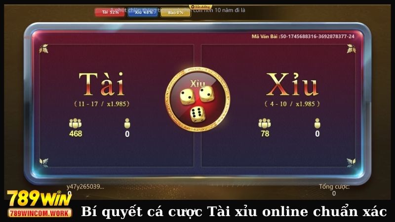 Bí quyết cá cược Tài Xỉu online chuẩn xác