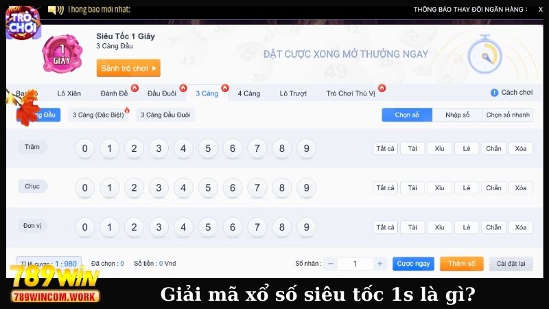 Giải mã xổ số siêu tốc 1s là gì?
